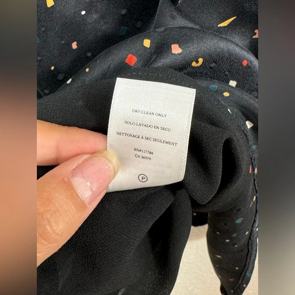 Rails Brianna 100% Silk Slip Dress in Black Confetti Women’s XS Classy Summer - Picture 11 of 14